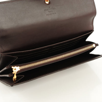 Louis Vuitton Vernis Rayures Sarah Wallet Amarante 5 of 7