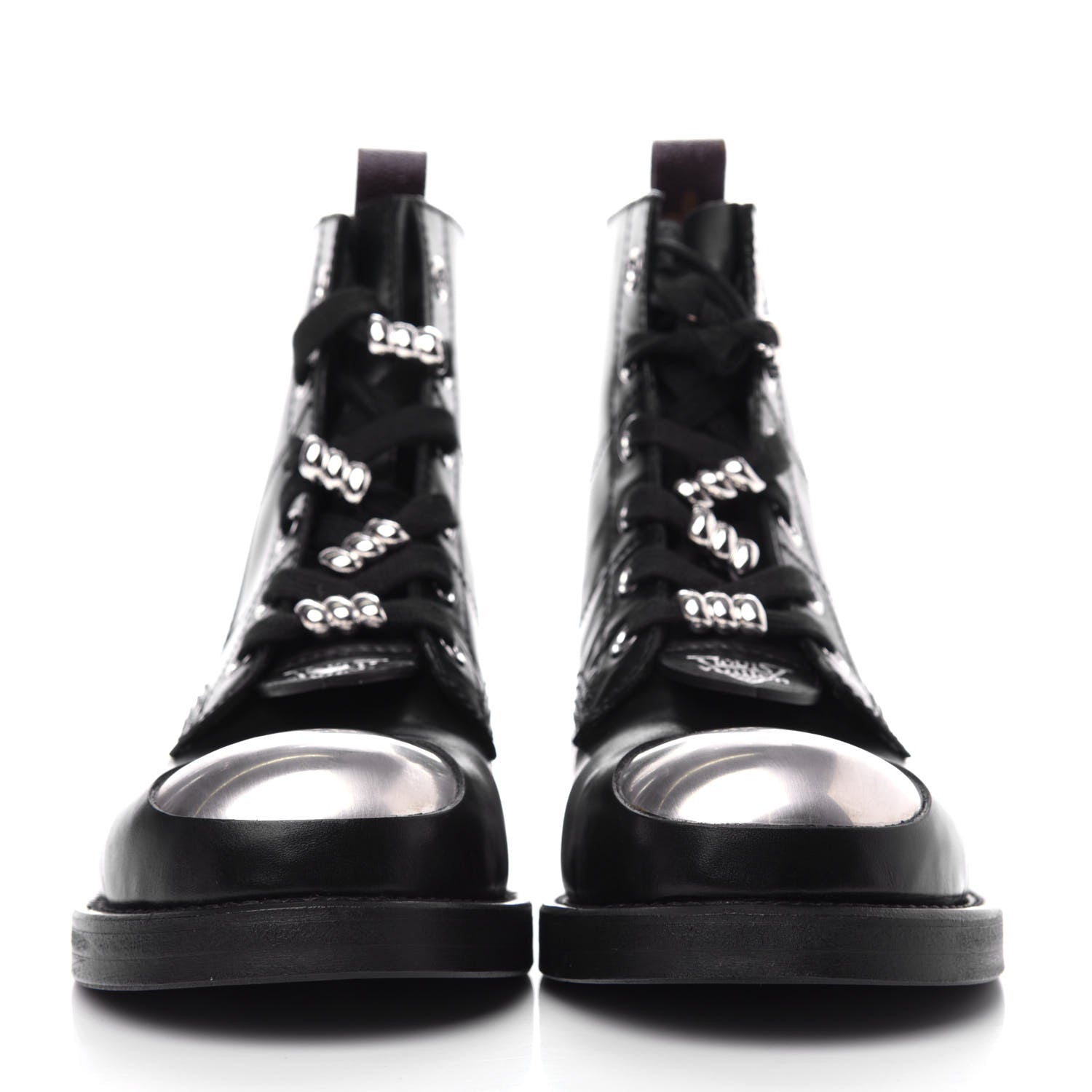 Louis Vuitton Calfskin Metropolis Flat Ranger Boots 37 Black 2 of 10