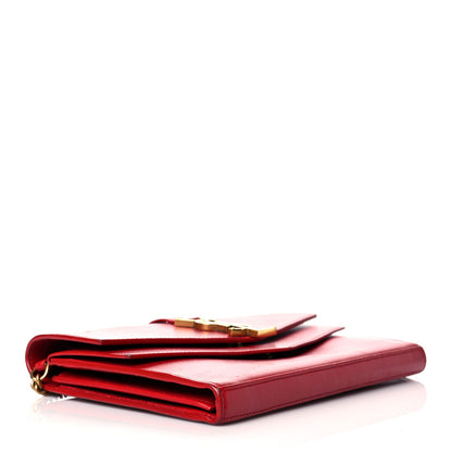Saint Laurent Smooth Calfskin Monogram Sulpice Chain Wallet Red 3 of 16
