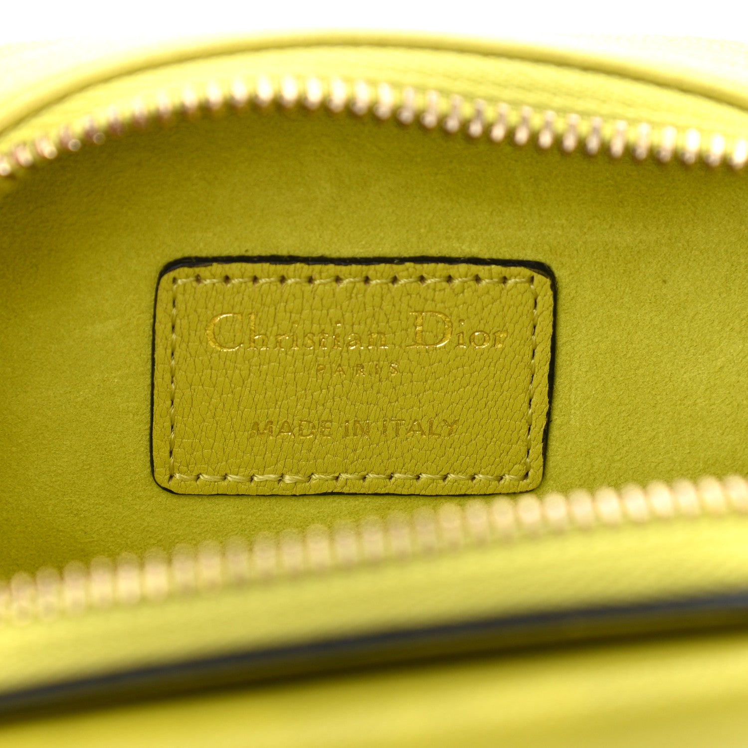 Christian Dior Goatskin Mini Saddle Shoulder Strap Pouch Lime 6 of 11