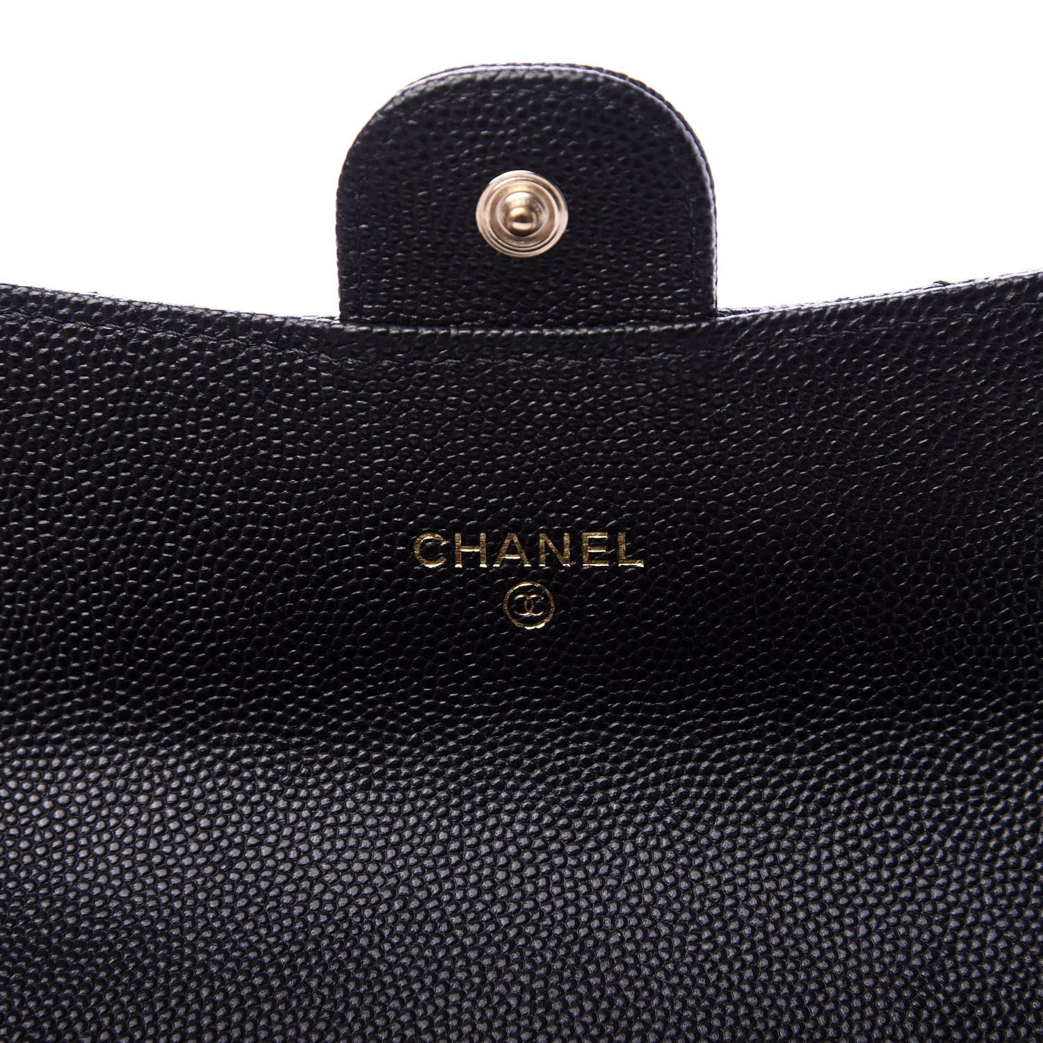 Chanel Caviar Quilted Medium Gusset Flap Wallet Black 6 of 8