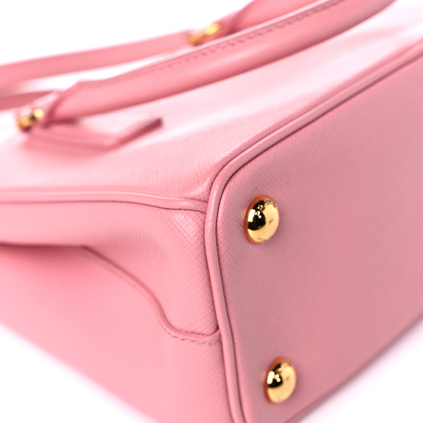 Saffiano Lux Micro Galleria Double Zip Tote Petalo