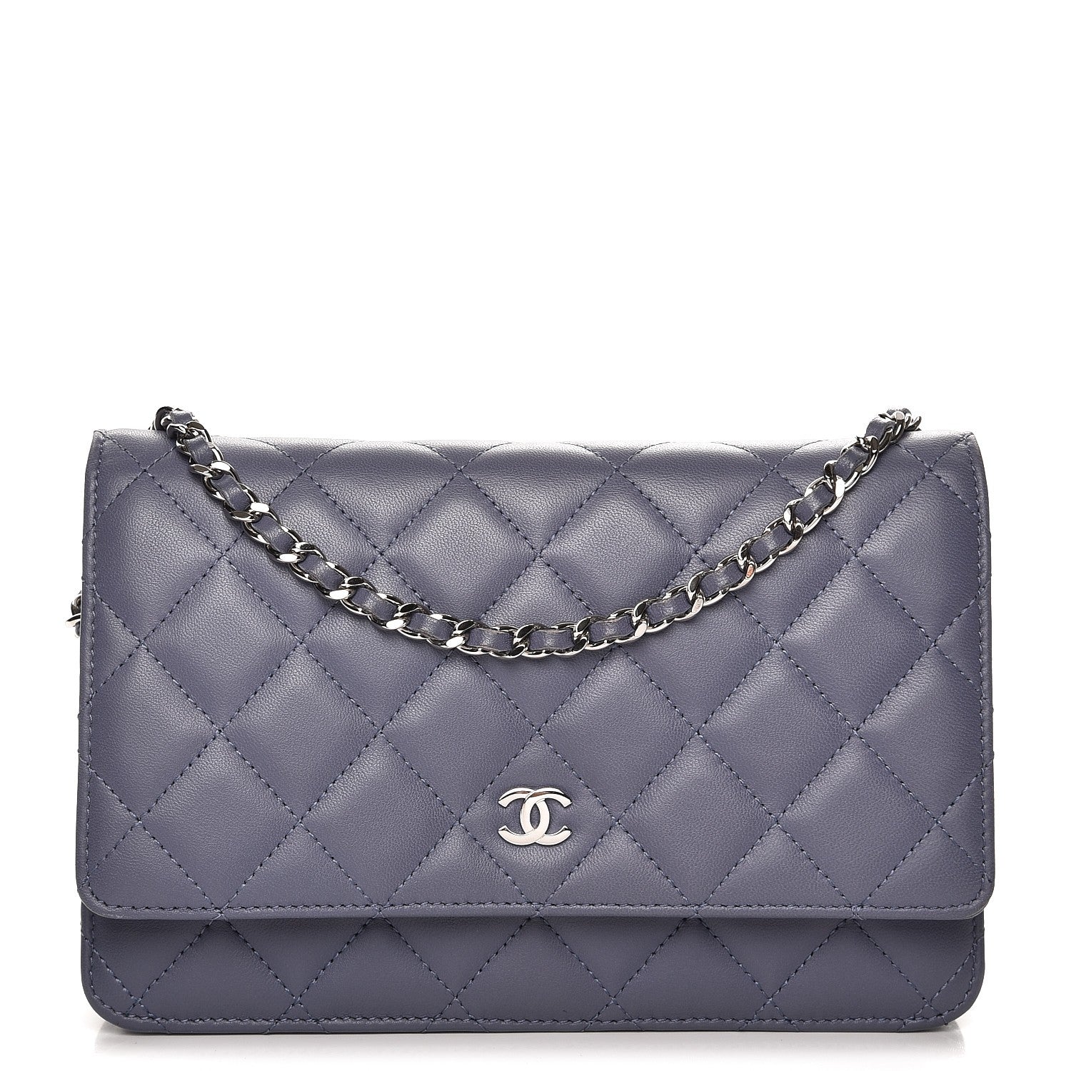 Chanel Lambskin Quilted Wallet On Chain WOC Lavender 1 of 9