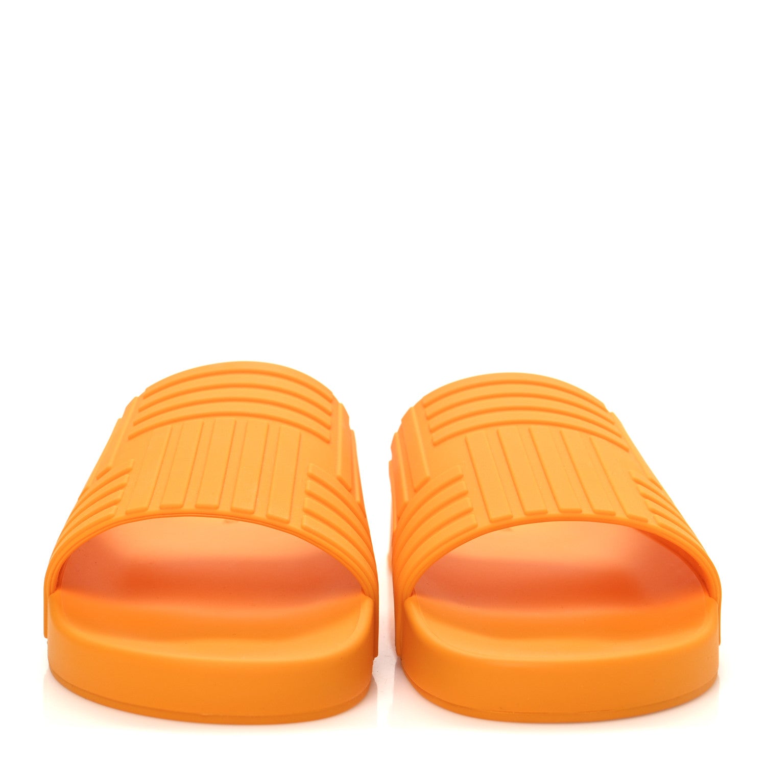 Bottega Veneta Rubber Carpet Slider Sandals 40 Tangerine 3 of 9