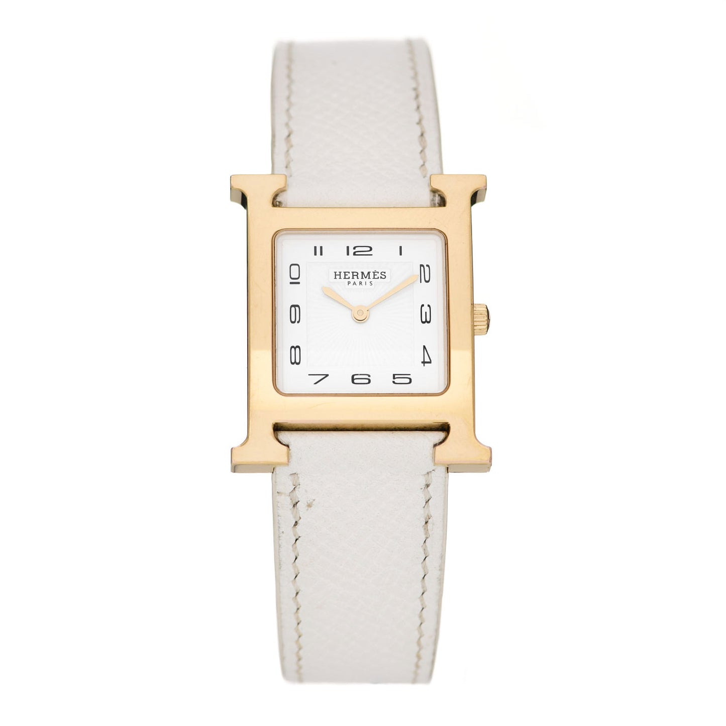 Stainless Steel Epsom 26mm Heure H Hour Quartz Watch Blanc
