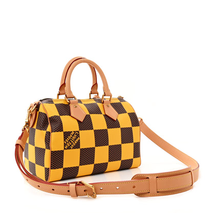 Louis Vuitton Damier Pop Speedy Bandouliere 25 Jaune Mat 3 of 9