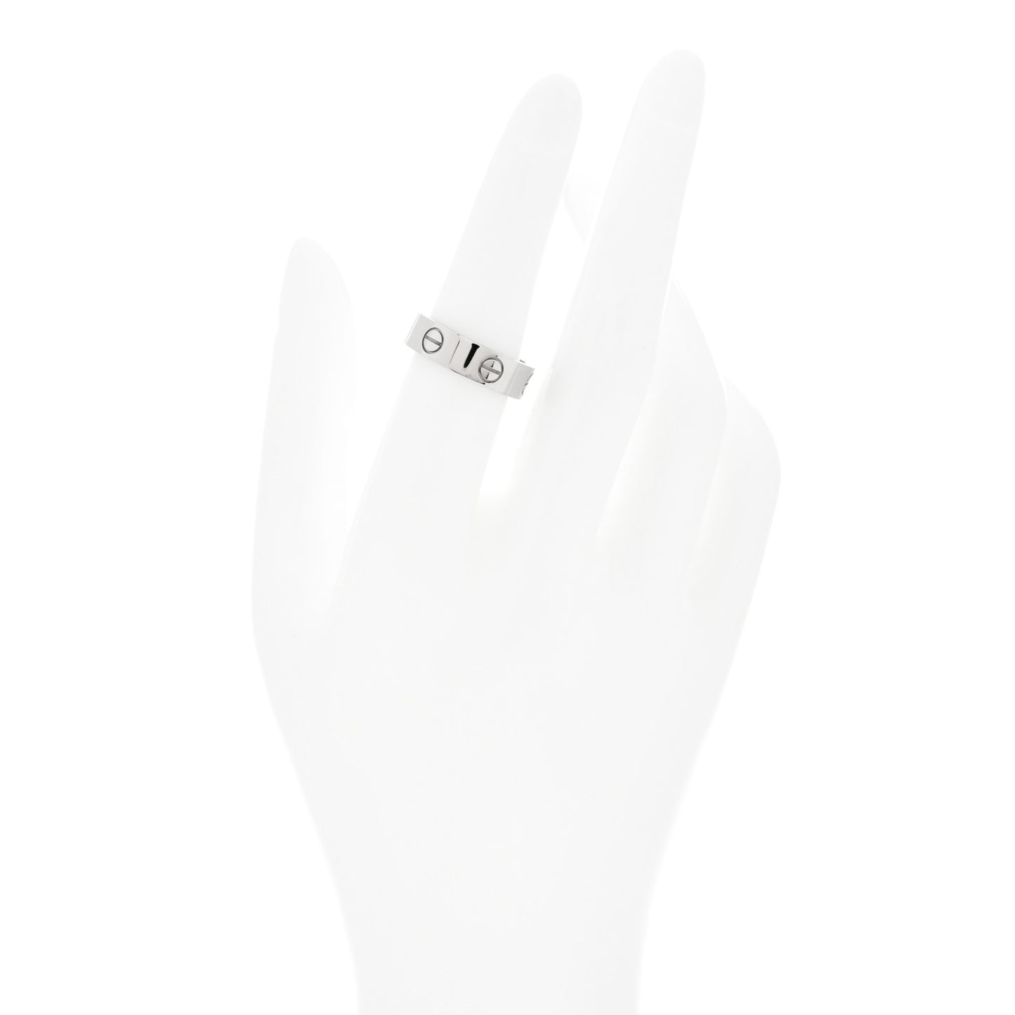 18K White Gold 5.5mm LOVE Ring 53 6.25
