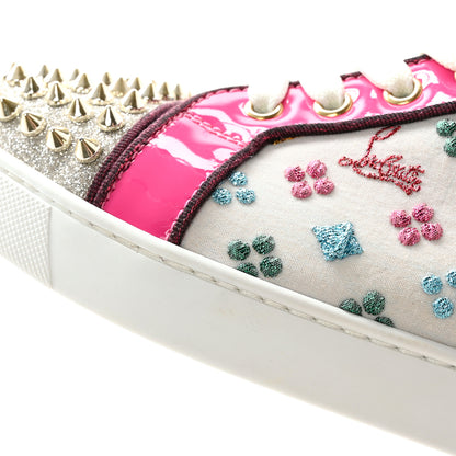 Christian Louboutin Calfskin Louis Spikes Flat Sneakers 38 Multicolor 14 of 16