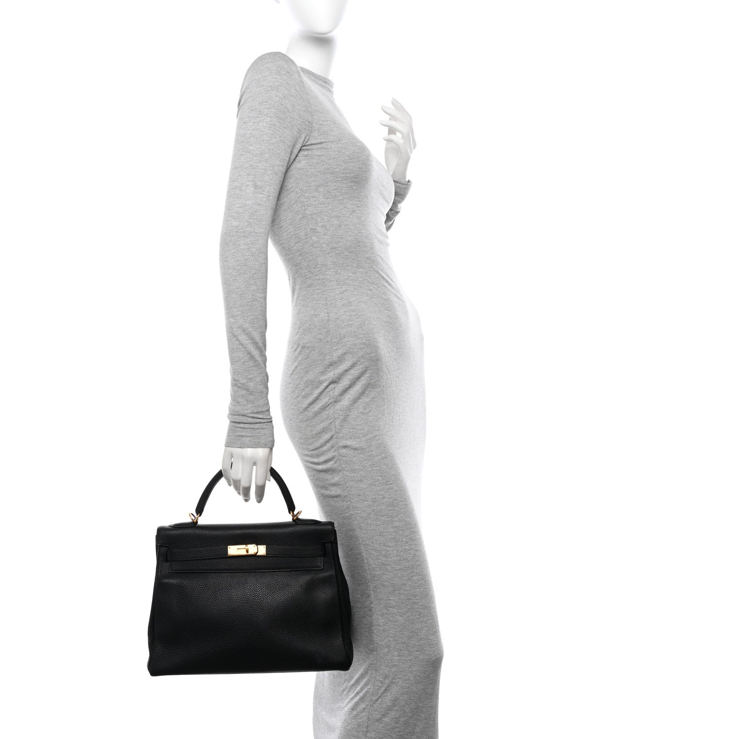 Hermes Togo Kelly Retourne 32 Black 2 of 18