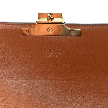 Celine Canvas Calfskin Triomphe Shoulder Bag Tan 5 of 9