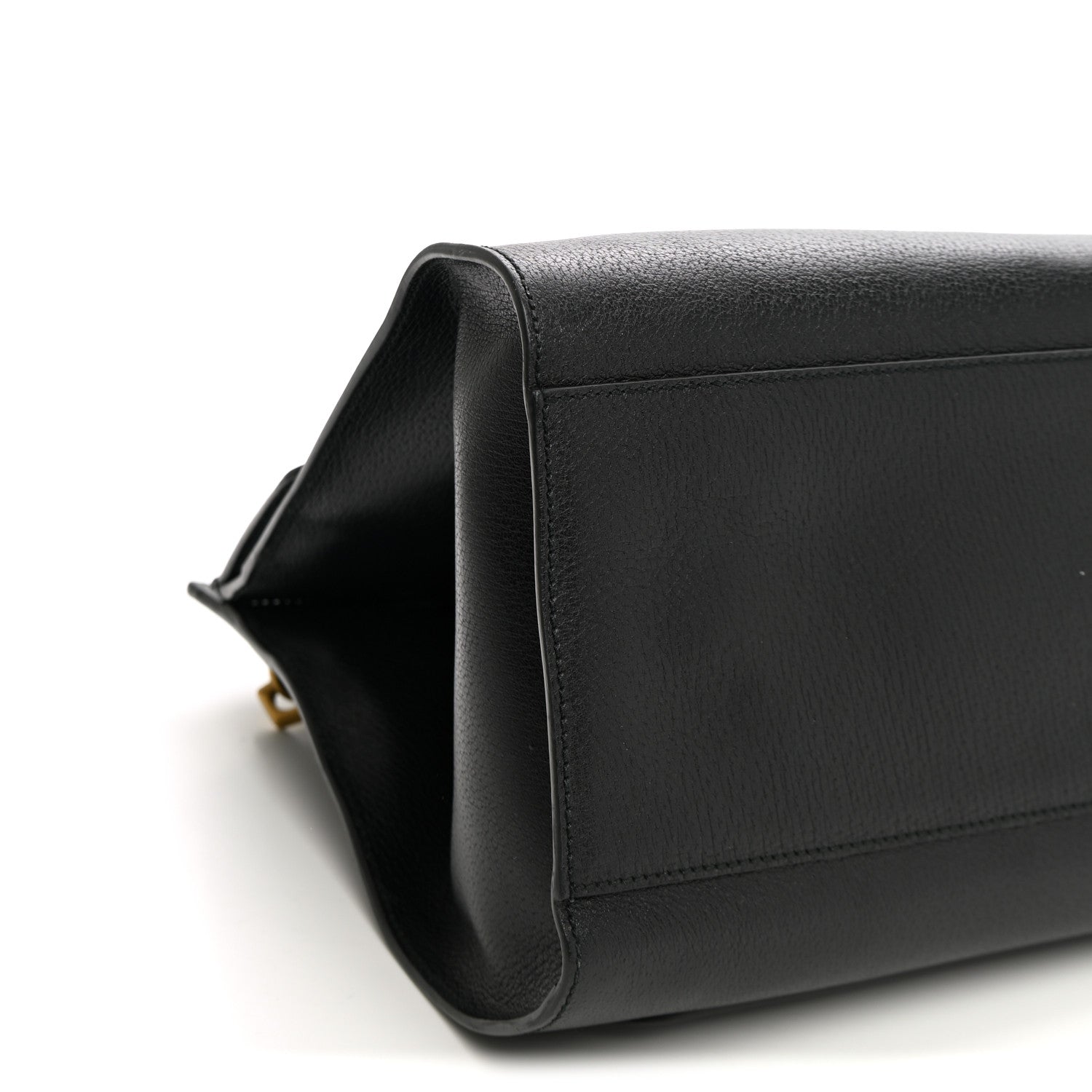 Gucci Grained Calfskin Web Crystal Butterfly Stripe Large Totem Top Handle Bag Black 9 of 11
