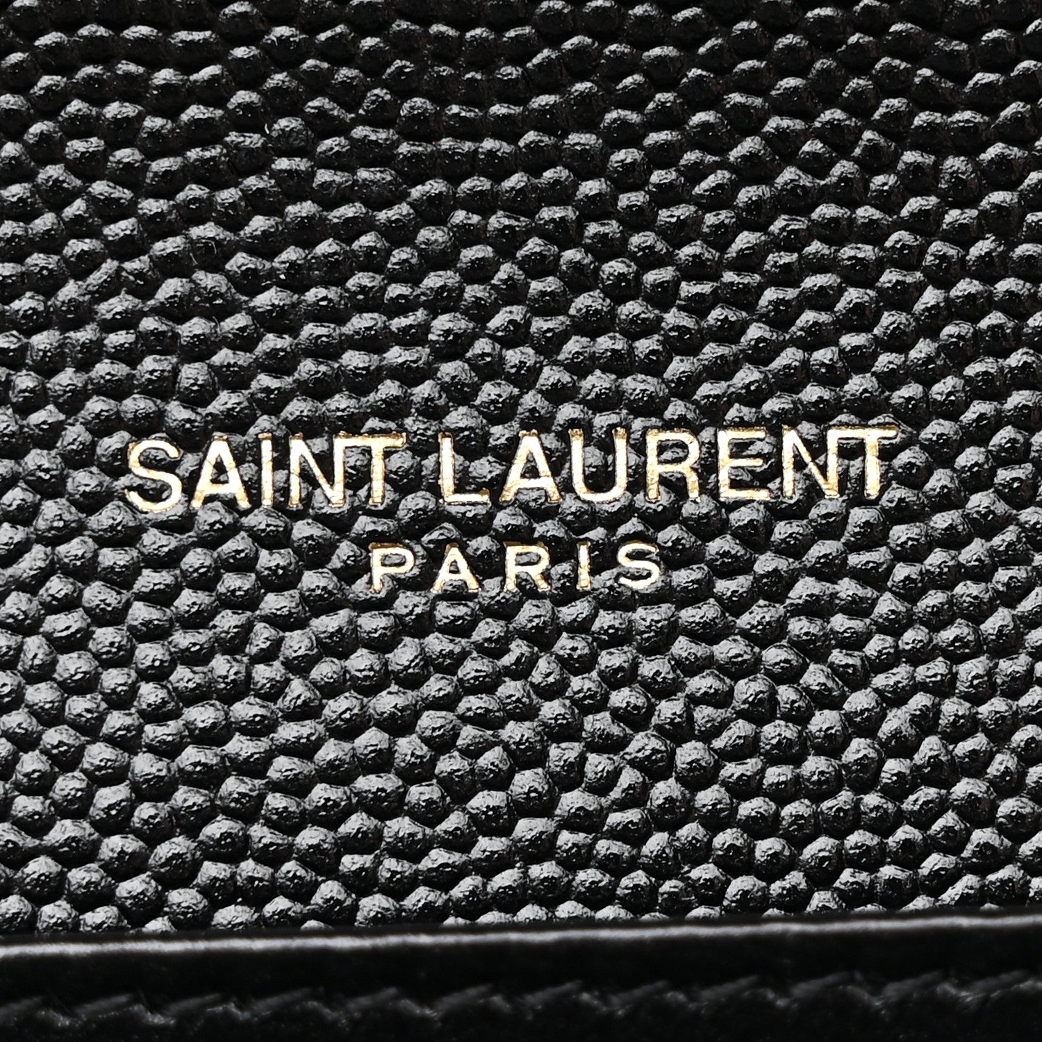 Saint Laurent Grain De Poudre Monogram Cassandra Chain Wallet Black 6 of 11