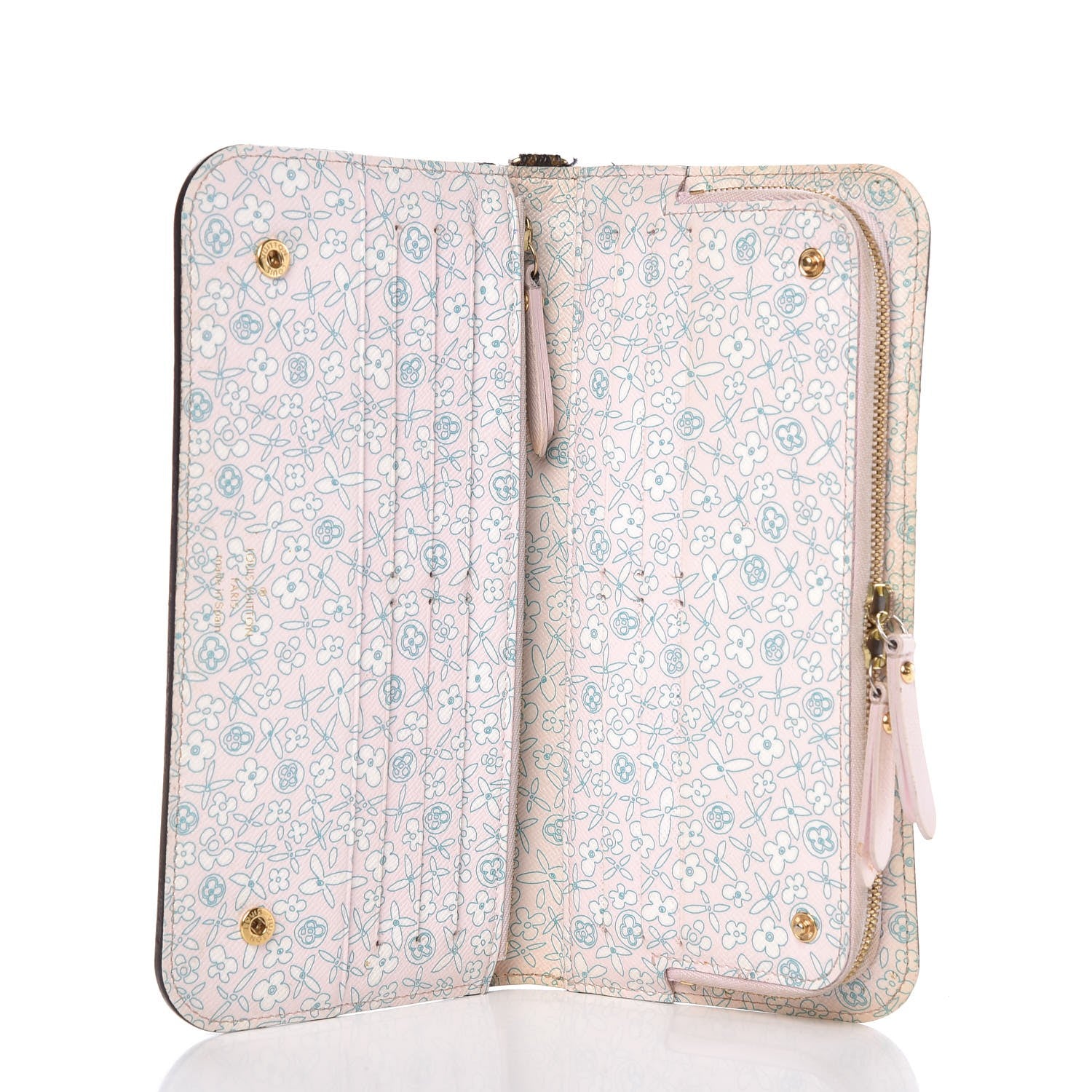 Louis Vuitton Monogram Fleuri Insolite Wallet Rose 5 of 9