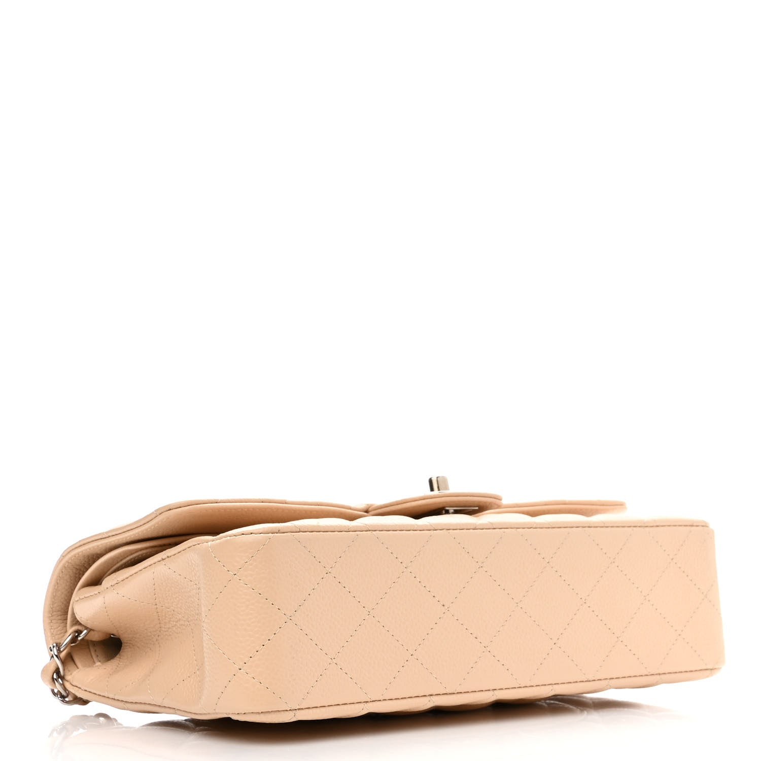Chanel Caviar Quilted Medium Double Flap Beige 4 of 14