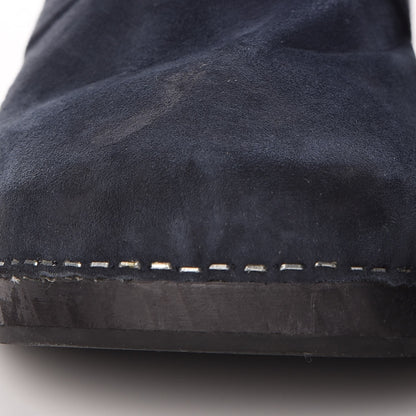 Chanel Suede CC Clogs 40 Dark Navy Blue 9 of 17