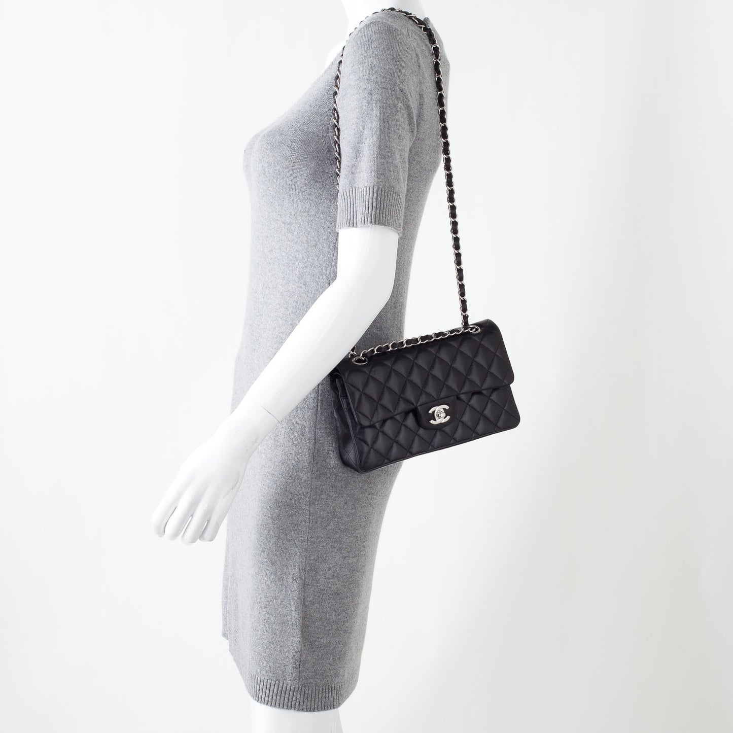 Lambskin Quilted New Mini Flap Black