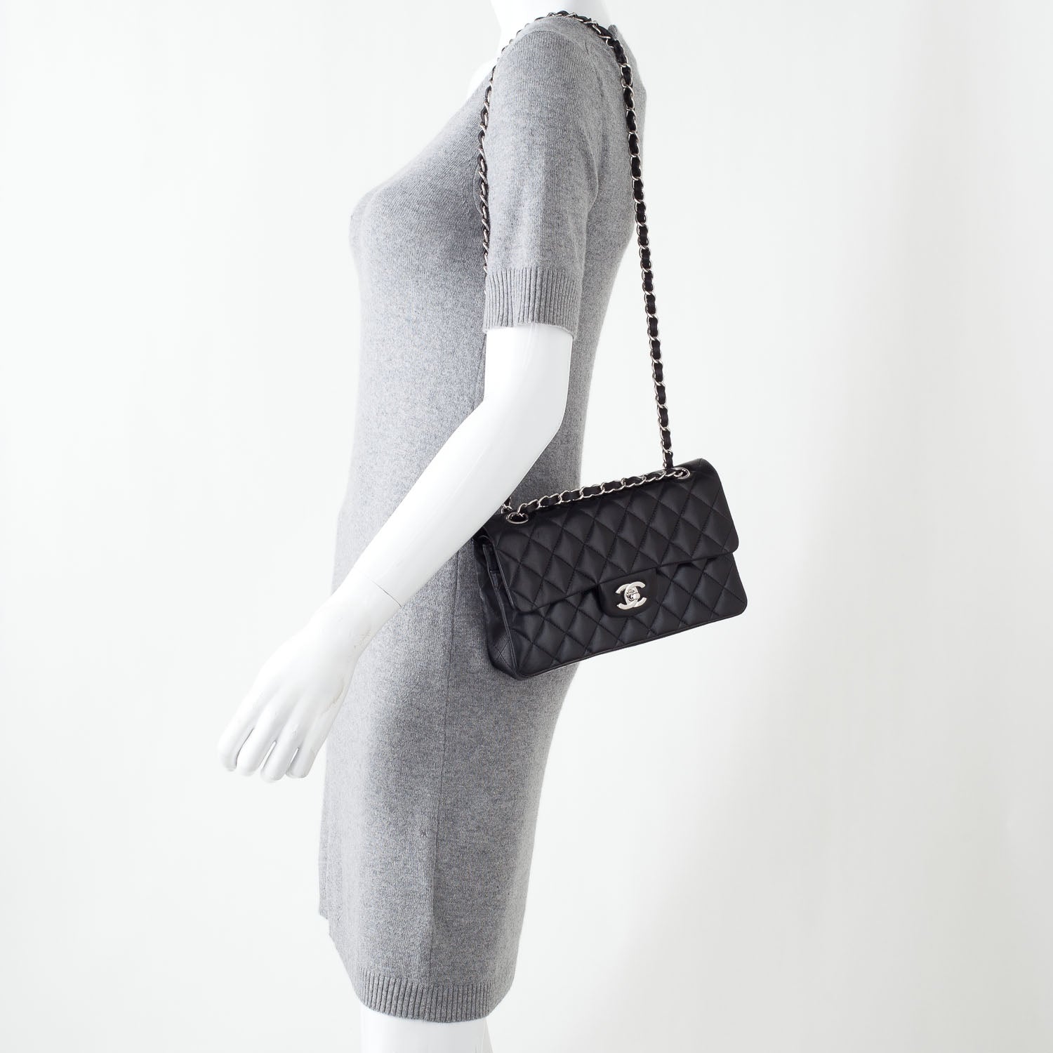 Chanel Lambskin Quilted New Mini Flap Black 2 of 9