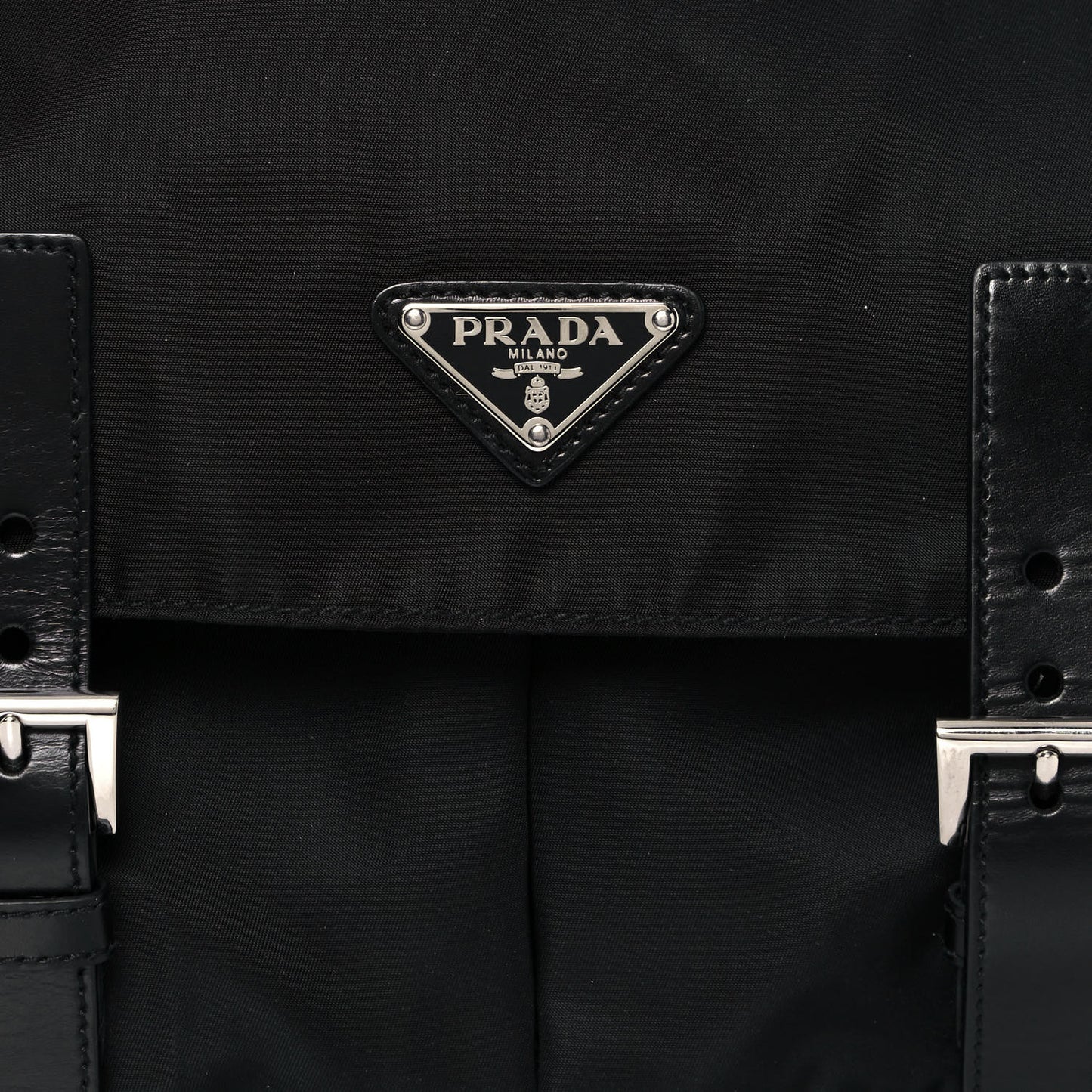 Tessuto Nylon Vela Messenger Bag Black