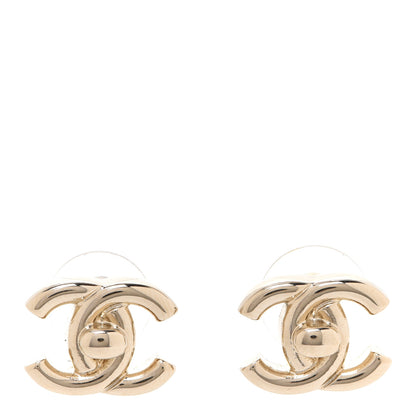 Chanel Metal CC Turnlock Earrings Gold 1 of 5