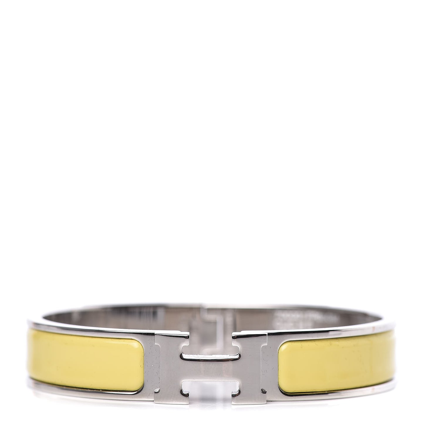 Enamel Narrow Clic Clac H Bracelet GM Jaune D’Or