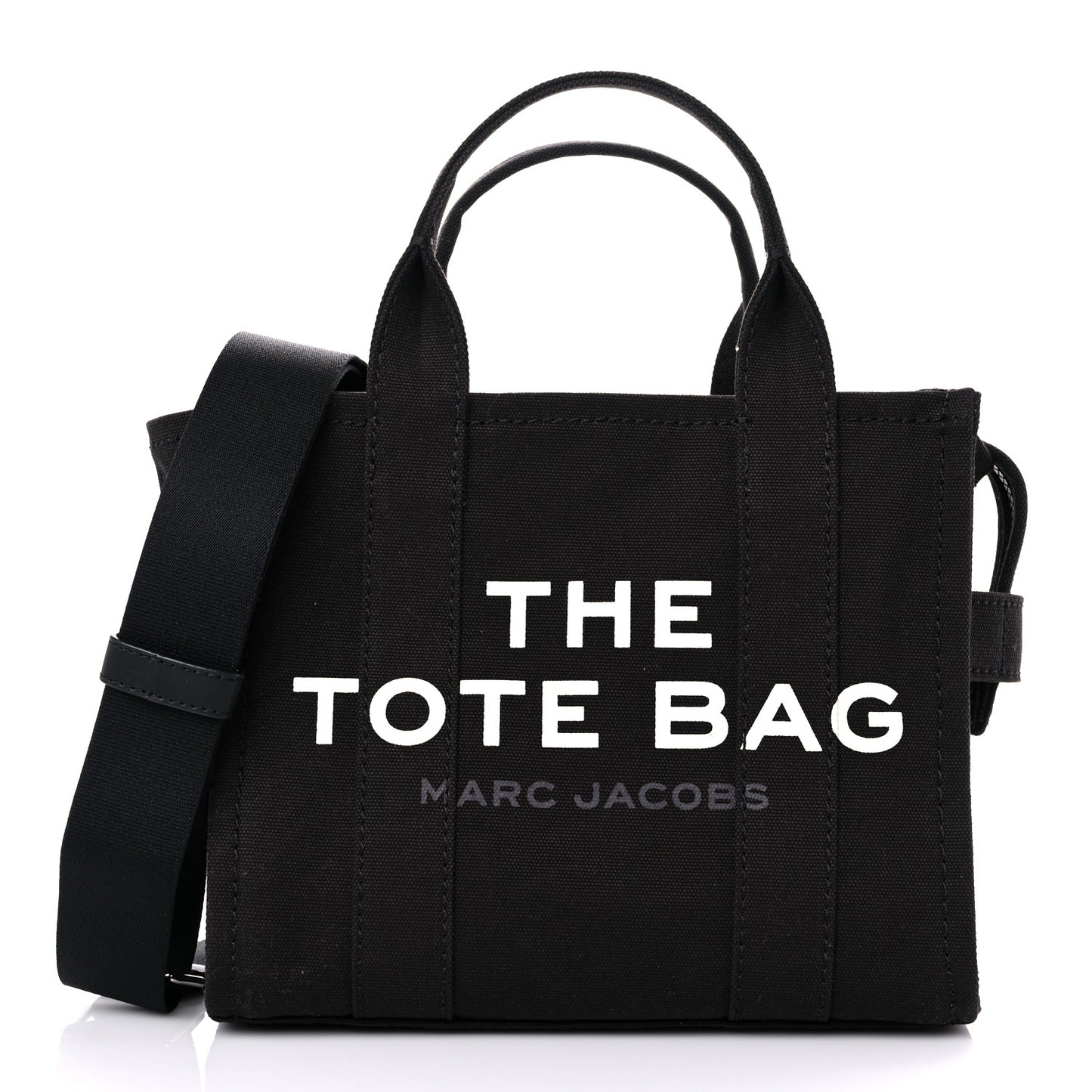 Cotton Canvas Mini The Traveler Tote Bag Black