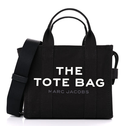 Marc Jacobs Cotton Canvas Mini The Traveler Tote Bag Black 1 of 10