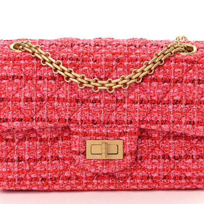 Chanel Tweed Quilted Mini 2.55 Reissue Flap Red Ecru Black 8 of 10