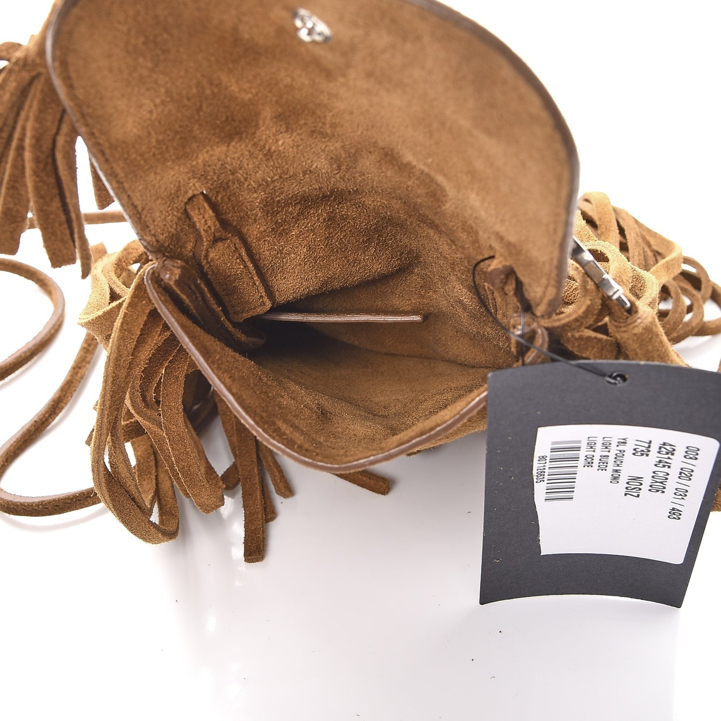 Suede Fringe Toy Monogram Anita Crossbody Bag Light Ocre