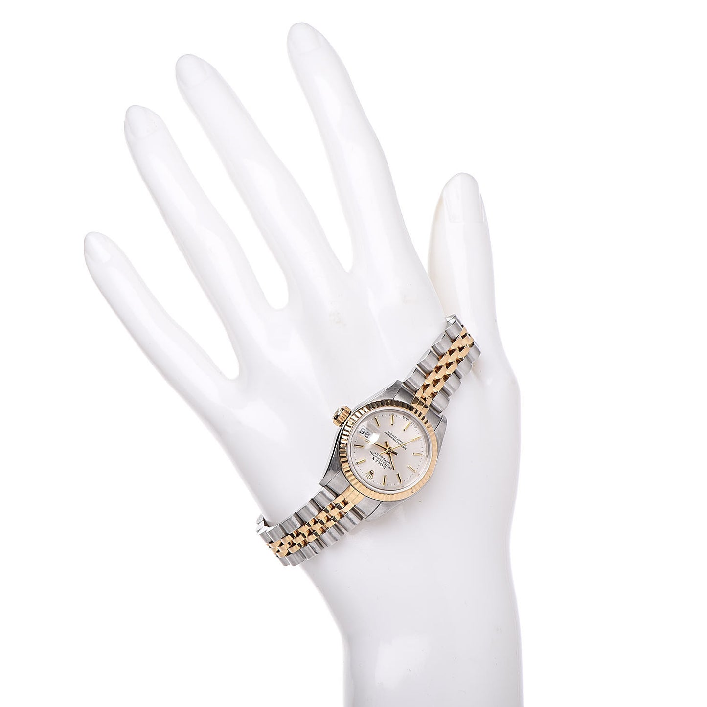 Stainless Steel 18K Yellow Gold 26mm Oyster Perpetual Datejust Watch Silver 79173