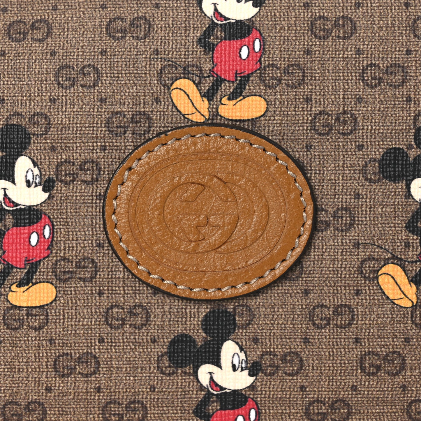 X DISNEY Mini Vintage GG Supreme Monogram Mickey Mouse Shoulder Bag Beige Vintage Sun Oil