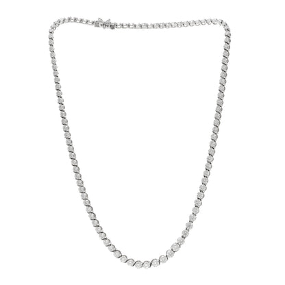 Tiffany Platinum Diamond Victoria Graduated Line Necklace 3 of 4