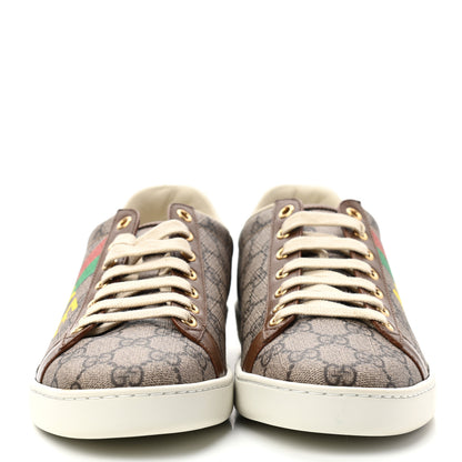 Gucci GG Supreme Monogram Fake/Not Womens Ace Sneakers 41 Beige New Shamarock Brown Sugar 2 of 8