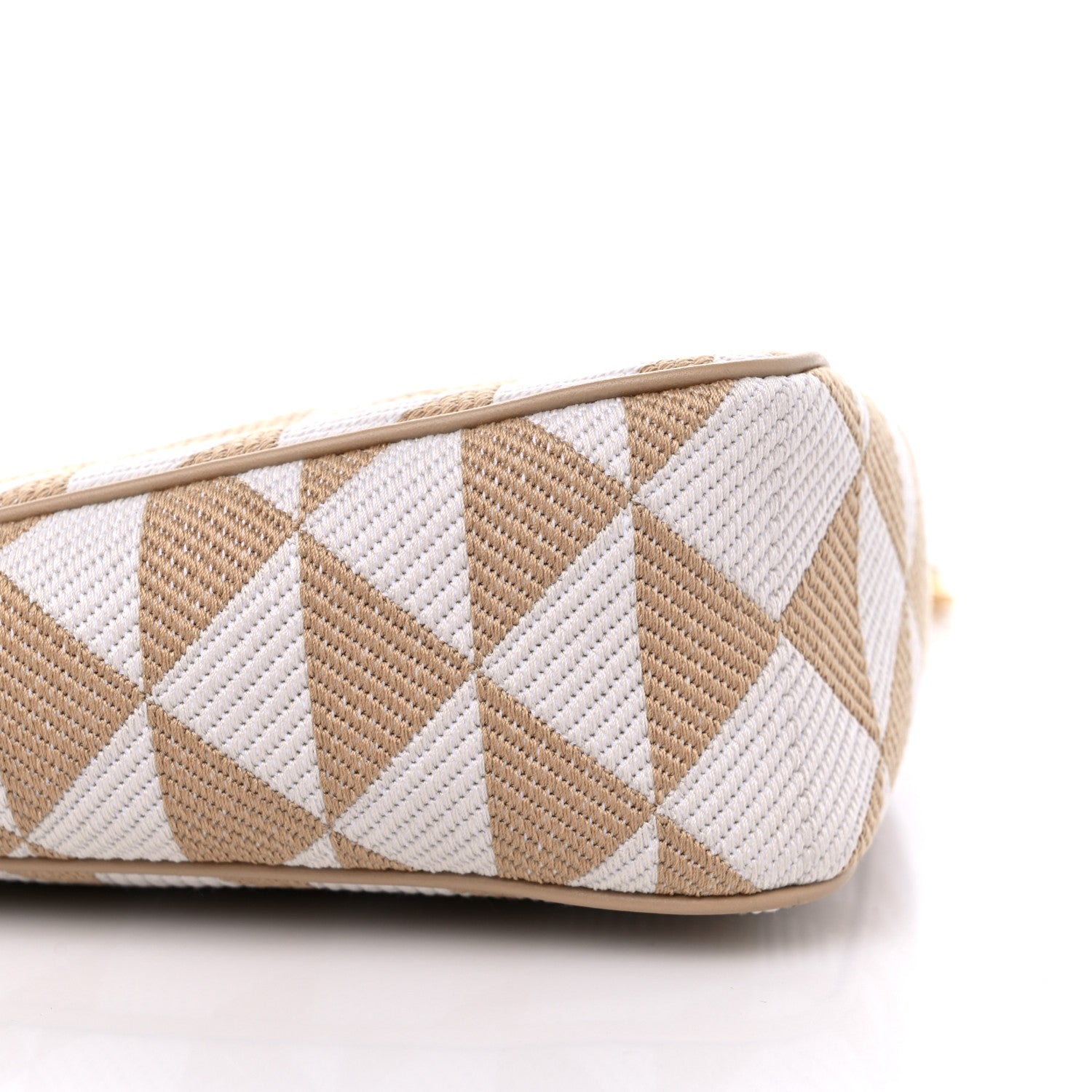Prada Jacquard Triangolo Symbole Embroidered Mini Triangle Bag Corda Talco 8 of 9