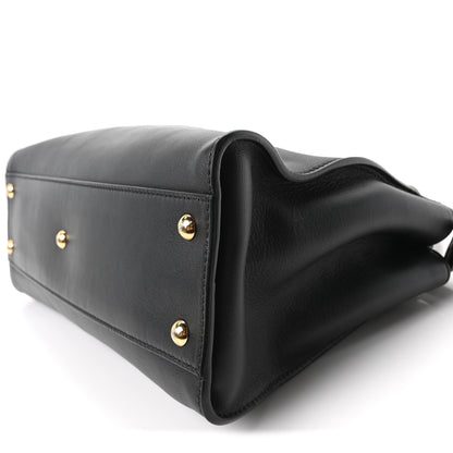 Fendi Vitello Seta Shiny Nappa Medium Peekaboo Iconic Satchel Black 10 of 10