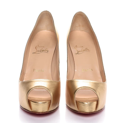 Christian Louboutin Metallic Nappa Very Prive 120 Pumps 35.5 Light Gold 2 of 13