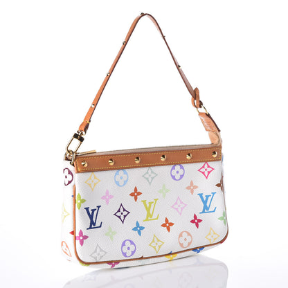 Louis Vuitton Monogram Multicolor Pochette Accessories White 2 of 10