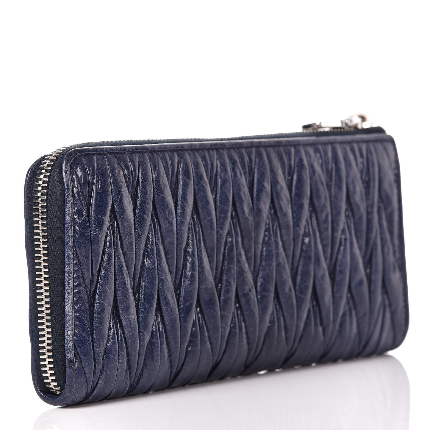 Nappa Matelasse Lux Zip Around Wallet Bleuette