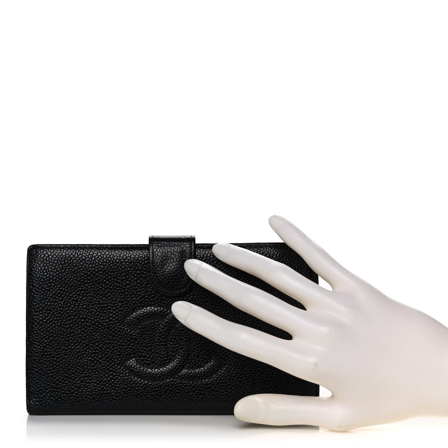 Caviar Timeless CC French Wallet Black