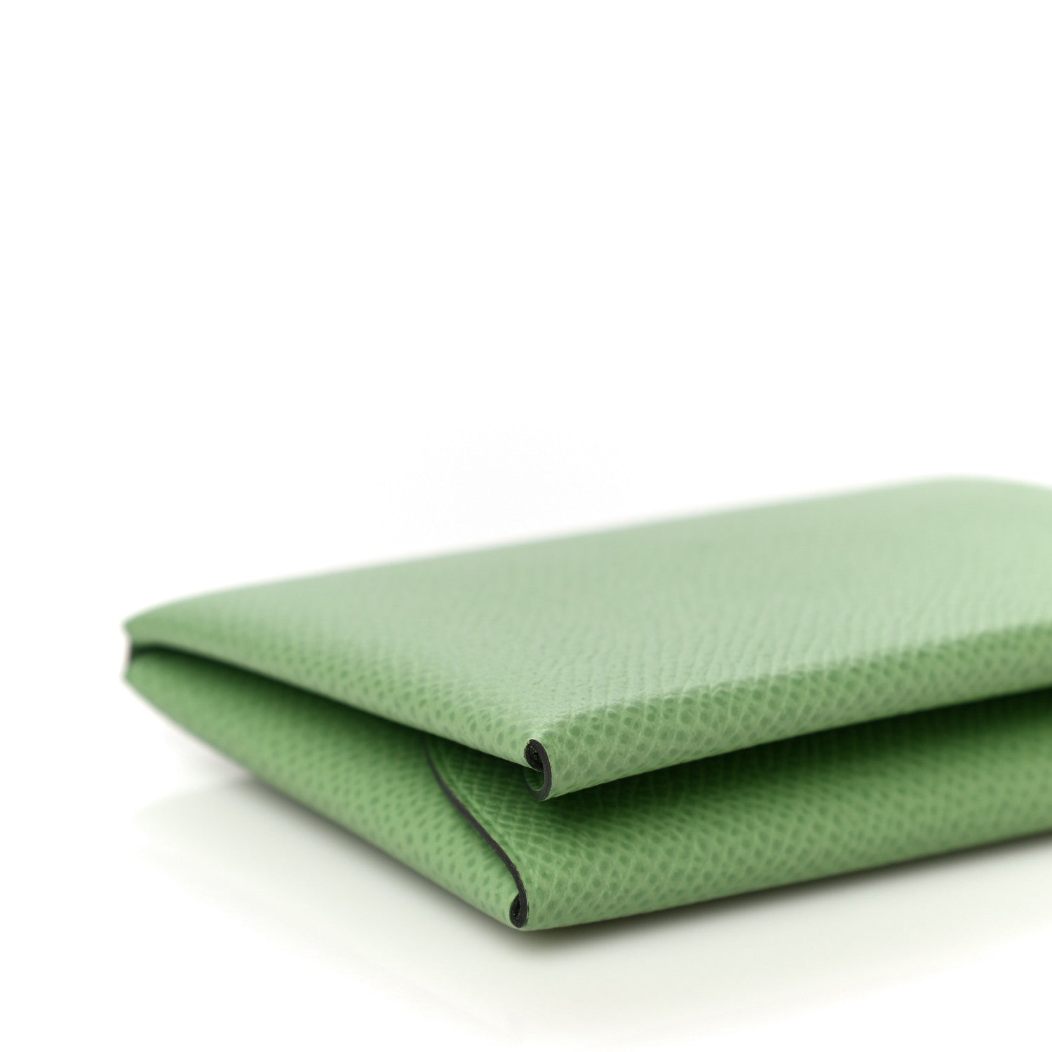 Hermes Epsom Calvi Duo Card Case Vert Criquet 8 of 10