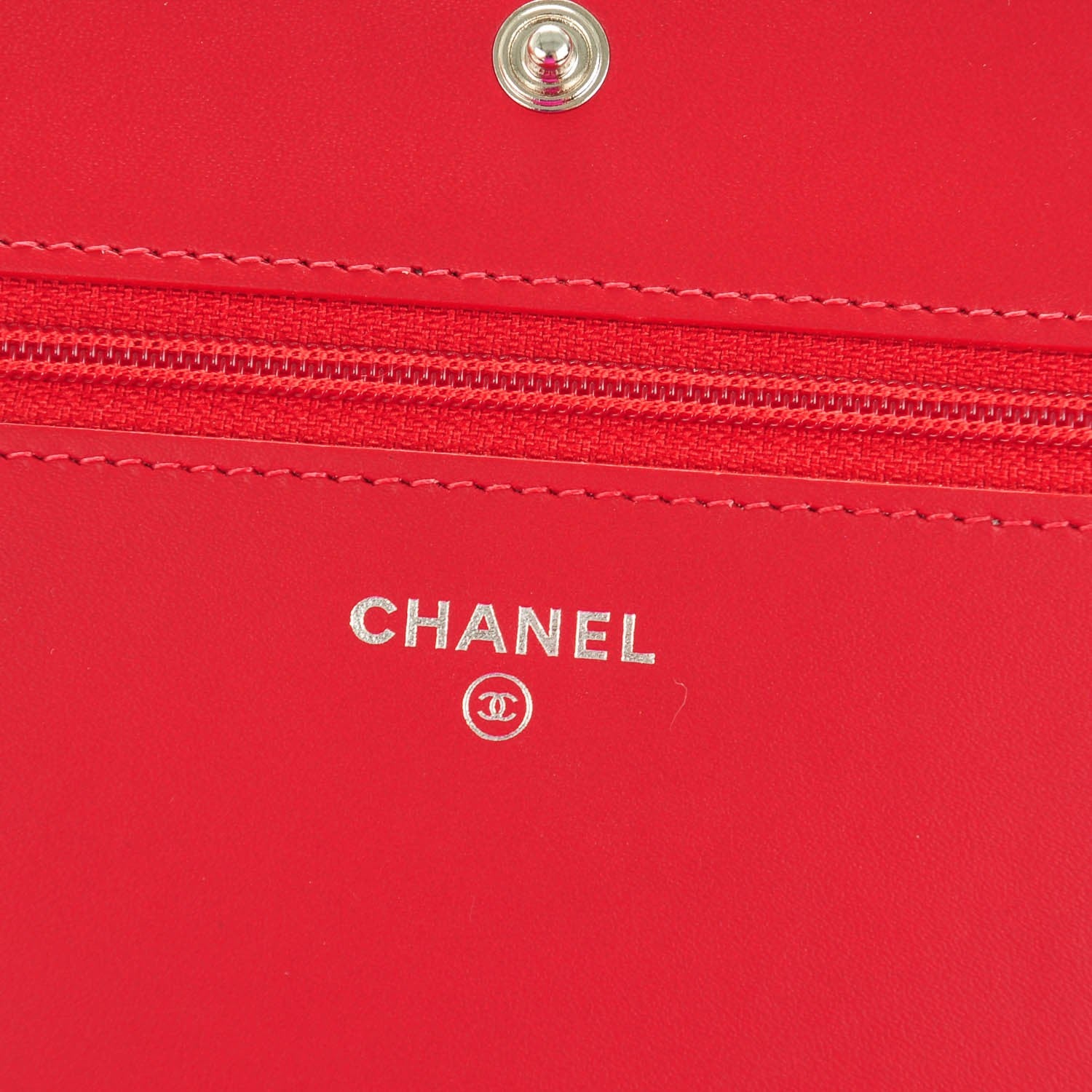 Chanel Lambskin Quilted Coco Boy Wallet On Chain WOC Red 6 of 8