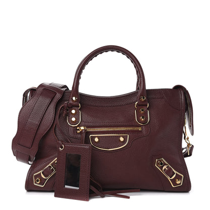 Balenciaga Chevre Gold Metallic Edge Hardware S City Rouge Pourpre 1 of 13
