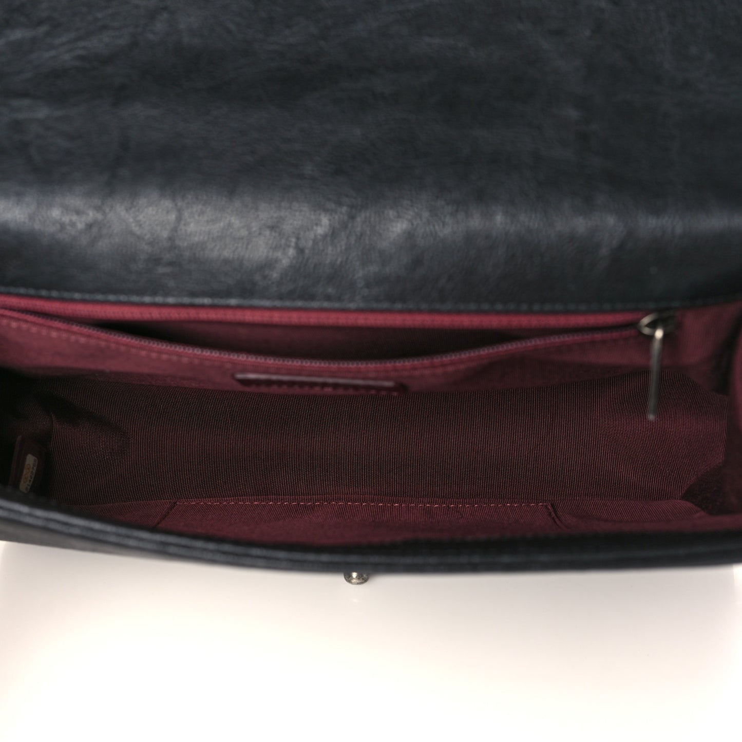 Crumpled Lambskin New Medium Studded Boy Flap Black