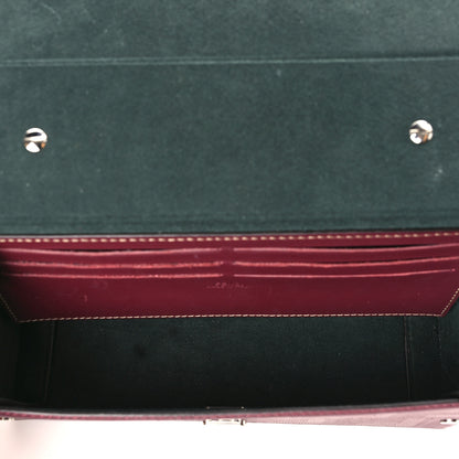 Fendi Vitello King FF Lines Embossed Baguette Soft Trunk Burgundy 5 of 9