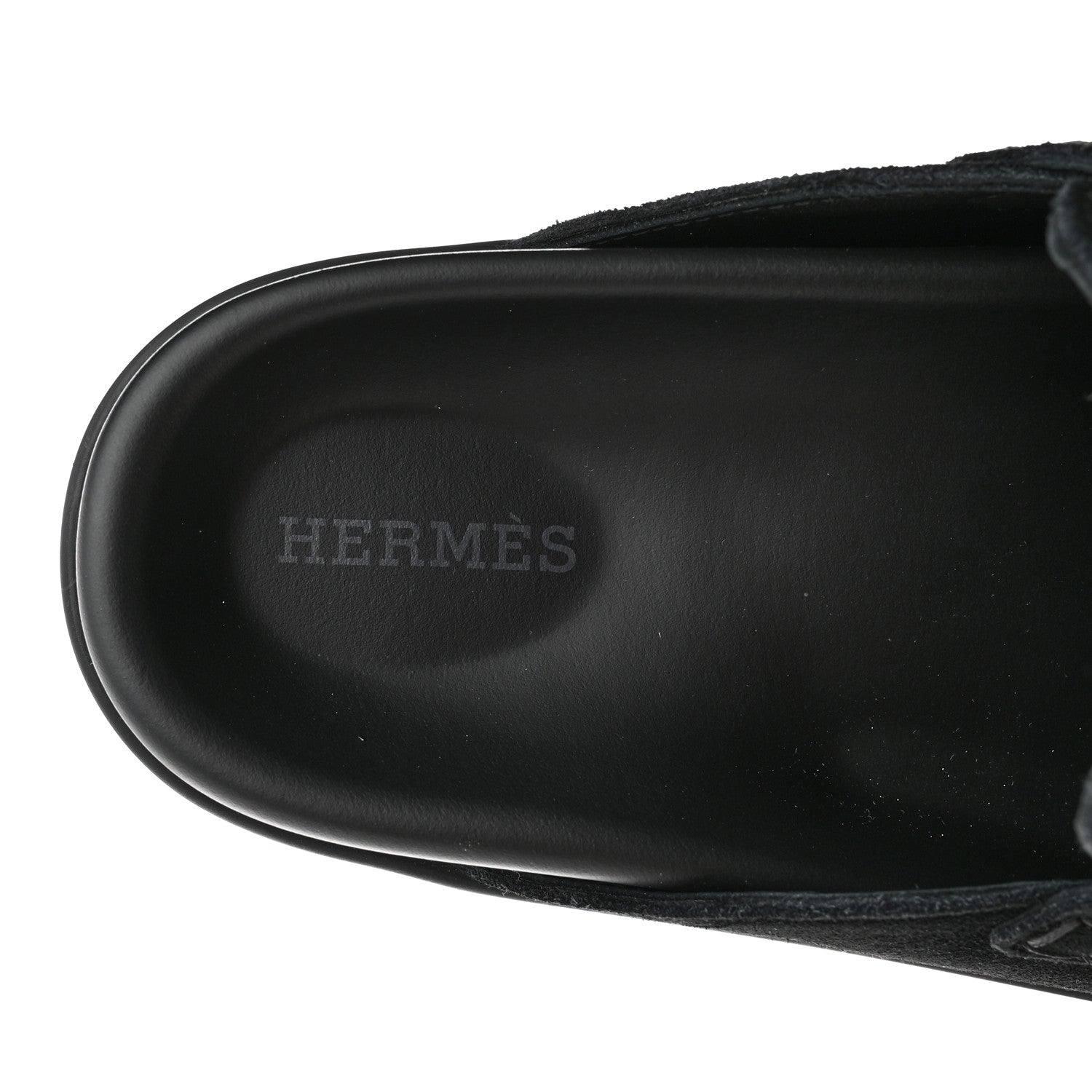 Hermes Suede Calfskin Go Mules 35 Black 7 of 10