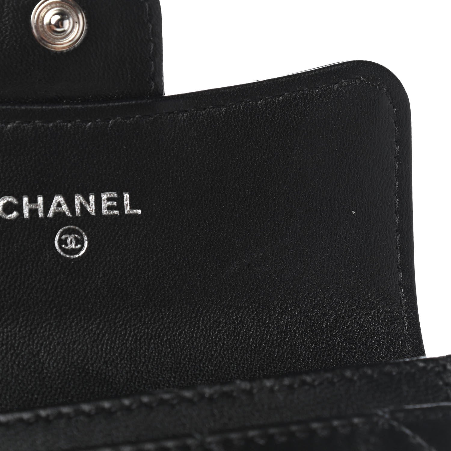 Chanel Lambskin Quilted Flap Card Holder Wallet So Black 9 of 11