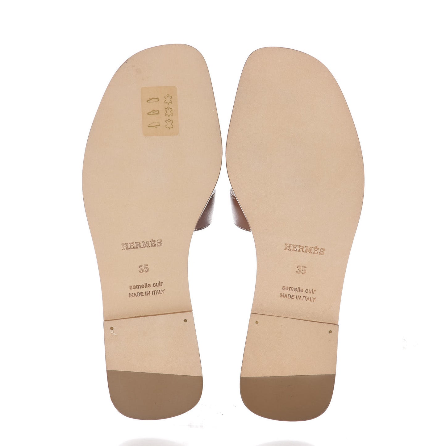 Box Calfskin Oran Sandals 35 Gold