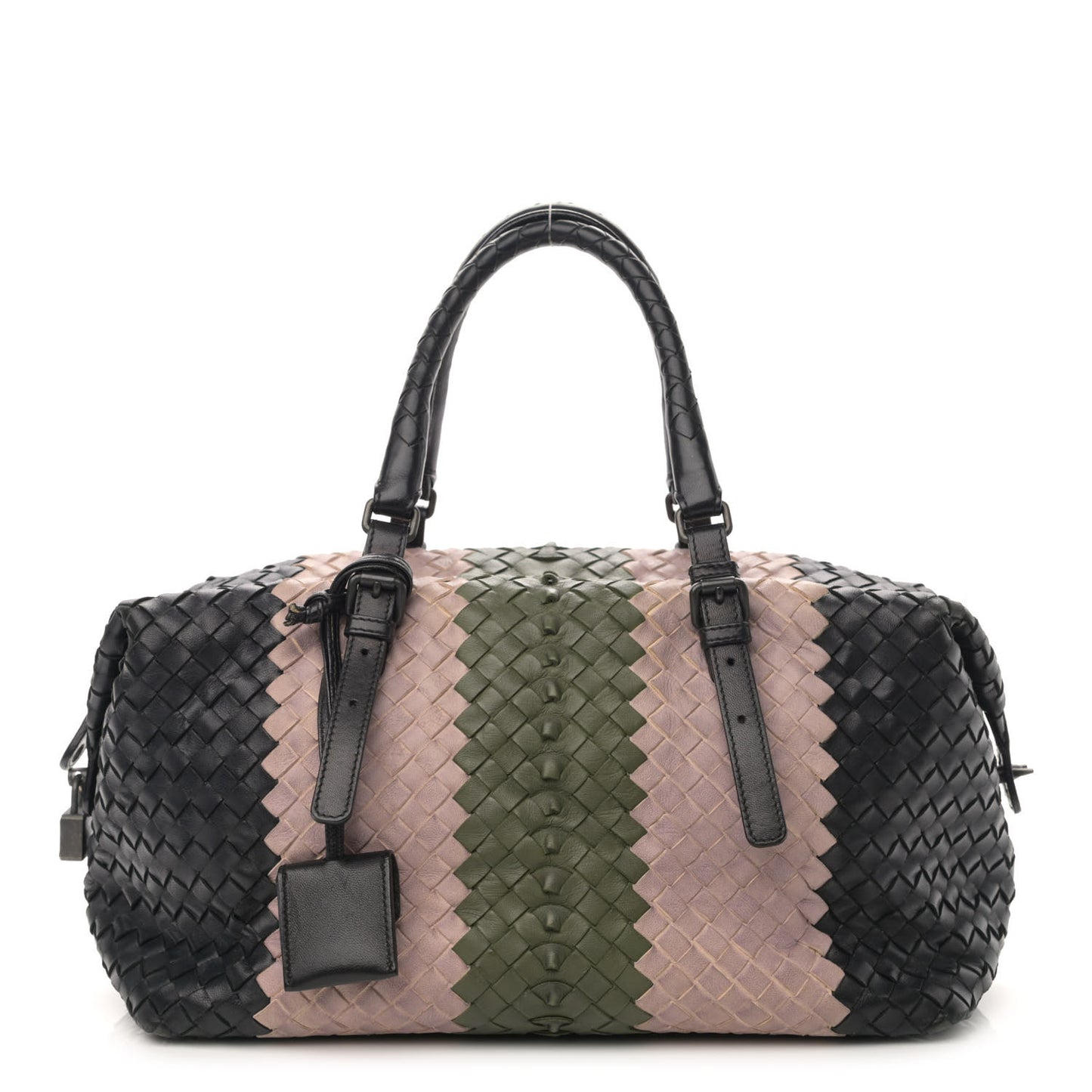 Nappa Intrecciato Rings Satchel Multicolor