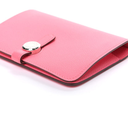 Hermes Evercolor Dogon Compact Wallet Rose Azalee 8 of 9