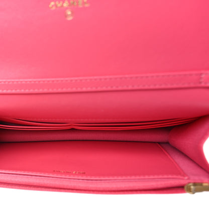 Chanel Lambskin Plexiglass Quilted Coco Love Wallet On Chain WOC Pink 5 of 10