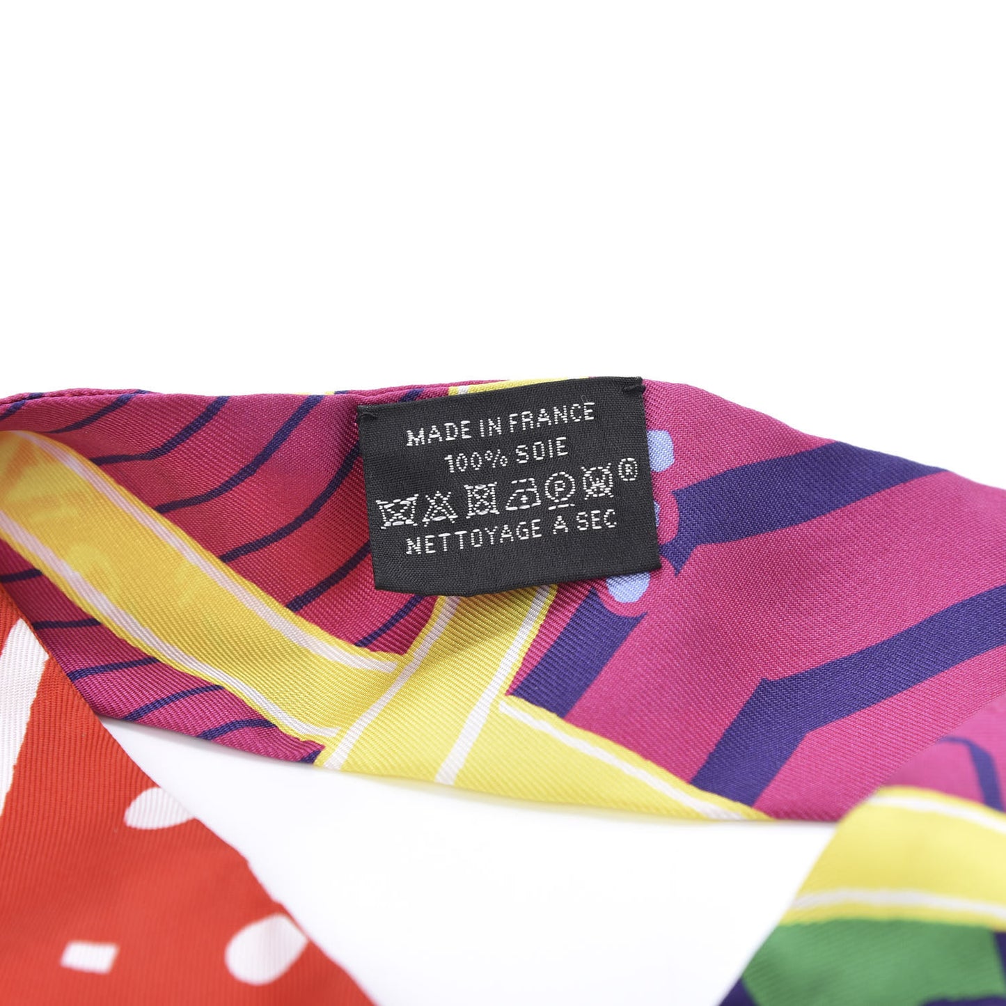 Silk Jeu de Soie Uniforme Twilly Fuchsia Rouge Multi